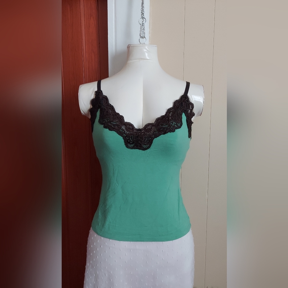 Victoria Secret Basic Green Tank Top Size S